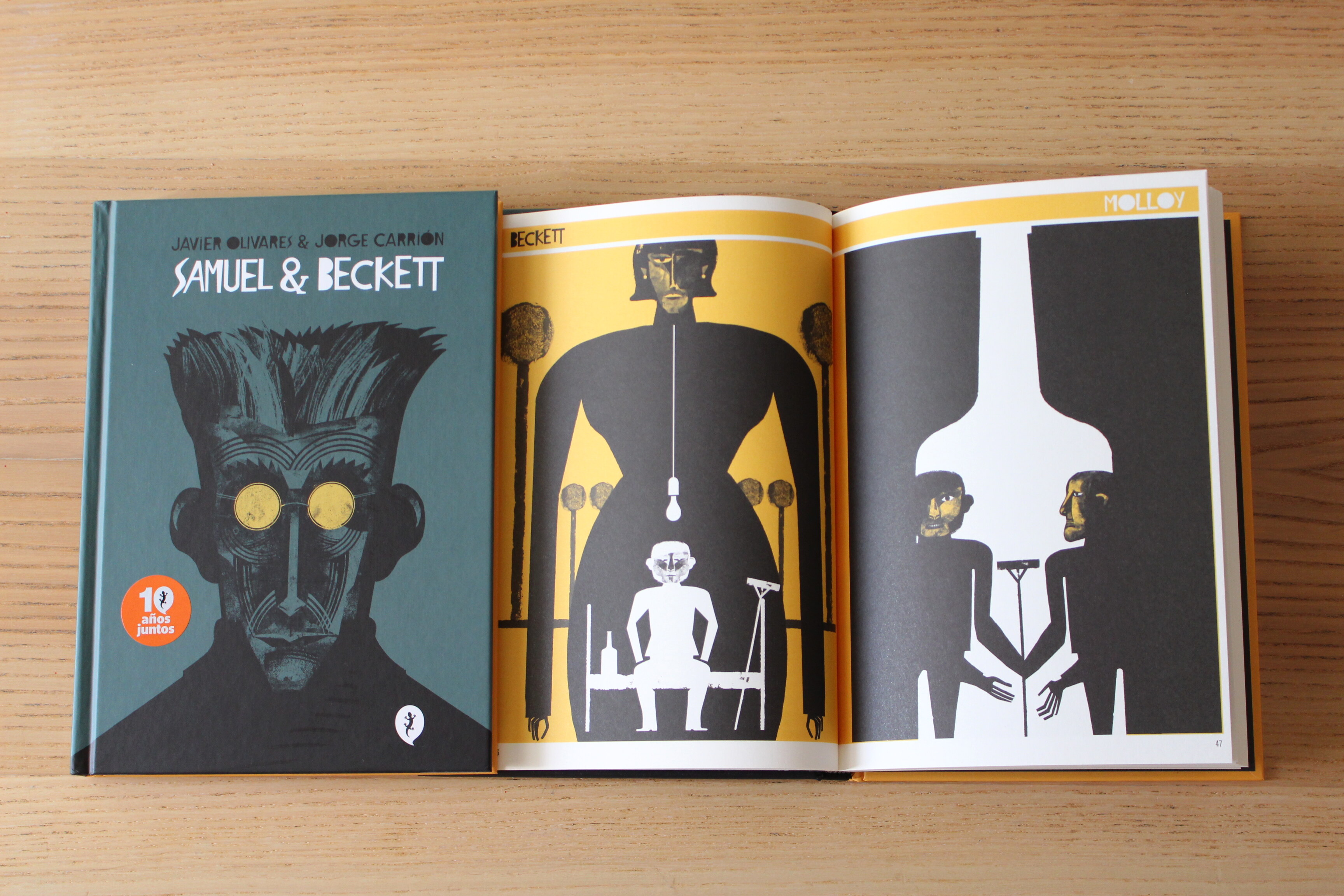 samuel-y-beckett-portada-libro-abierto-ilustración-jorge-carrión-javier-olivares